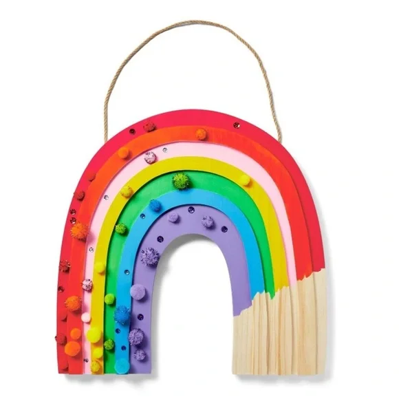 Mondo Llama 15x15 Paint Your Own Natural Wood Rainbow Wall Decor NWT - Picture 5 of 6